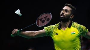 HS Prannoy Kumar stunned two-time Olympic champion Lin Dan of China in the opening round of Indonesia Open badminton in Jakarta on Tuesday.(AFP) HS Prannoy Kumar stunned two-time Olympic champion Lin Dan of China in the opening round of Indonesia Open badminton in Jakarta on Tuesday.(AFP)