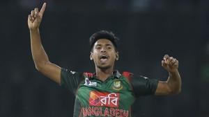 Mustafizur Rahman was included in the Bangladesh squad for the ODI series against West Indies.(AP) Mustafizur Rahman was included in the Bangladesh squad for the ODI series against West Indies.(AP)