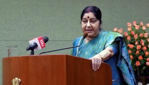 Sushma Swaraj blocked a follower on Twitter who questioned her role in the transfer of a passport department official.(PTI File Photo) Sushma Swaraj blocked a follower on Twitter who questioned her role in the transfer of a passport department official.(PTI File Photo)