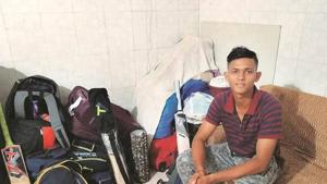 17-year-old Yashasvi Jasiwal battled the odds and is now primed to make the India U-19 team for the tour of Sri Lanka.(Facebook) 17-year-old Yashasvi Jasiwal battled the odds and is now primed to make the India U-19 team for the tour of Sri Lanka.(Facebook)