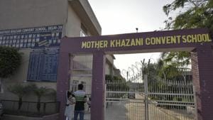 A photo of Mother Khazani Convent School. Principal of the school in Bawana has been arrested in connection with the CBSE papers leak case. Two teachers Rishabh and Rohit who were teaching at the school were also accused in the case.(Burhaan Kinu/HT PHOTO) A photo of Mother Khazani Convent School. Principal of the school in Bawana has been arrested in connection with the CBSE papers leak case. Two teachers Rishabh and Rohit who were teaching at the school were also accused in the case.(Burhaan Kinu/HT PHOTO)