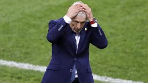 Colombia head coach Jose Pekerman reacts during the last minutes of the FIFA World Cup 2018 round of 16 match between against England(AP) Colombia head coach Jose Pekerman reacts during the last minutes of the FIFA World Cup 2018 round of 16 match between against England(AP)