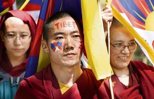 Tibetan Buddhist monks stage a rally on March 10, 2018 in Dharamsala on the occasion of the 59th anniversary of the failed 1959 uprising against Chinese occupation of Tibet.(Getty Images) Tibetan Buddhist monks stage a rally on March 10, 2018 in Dharamsala on the occasion of the 59th anniversary of the failed 1959 uprising against Chinese occupation of Tibet.(Getty Images)