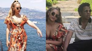 Beyoncé and Jay-Z can be seen chilling on steps and posing for photographs.(Instagram.com/Beyoncé) Beyoncé and Jay-Z can be seen chilling on steps and posing for photographs.(Instagram.com/Beyoncé)