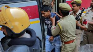 Parvesh Kumar, one of the eight accused in the rape and murder of an eight-year-old girl in Kathua, near Jammu, is escorted by police to a court in Pathankot.(Reuters File Photo) Parvesh Kumar, one of the eight accused in the rape and murder of an eight-year-old girl in Kathua, near Jammu, is escorted by police to a court in Pathankot.(Reuters File Photo)