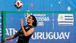 Uruguay's Edinson Cavani during training at Nizhny Novgorod, Russia on July 5, 2018.(REUTERS) Uruguay's Edinson Cavani during training at Nizhny Novgorod, Russia on July 5, 2018.(REUTERS)