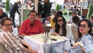 Kareena Kapoor Khan, seen here, having lunch with her parents and sister Karisma in London.
