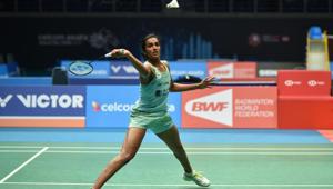 PV Sindhu lost her women’s singles quarterfinal to He Bingjiao on China at the Indonesia Open in Jakarta on Friday.(AFP) PV Sindhu lost her women’s singles quarterfinal to He Bingjiao on China at the Indonesia Open in Jakarta on Friday.(AFP)