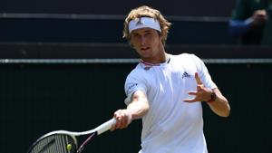 Germany's Alexander Zverev in action during the second round match against Taylor Fritz of the U.S. at the All England Lawn Tennis and Croquet Club, London, Britain on July 6, 2018.(REUTERS) Germany's Alexander Zverev in action during the second round match against Taylor Fritz of the U.S. at the All England Lawn Tennis and Croquet Club, London, Britain on July 6, 2018.(REUTERS)
