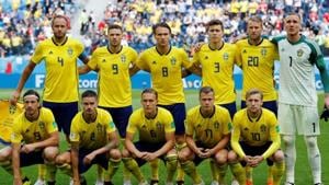 The sanctions come after Sweden football team displayed commercial branding on playing equipment items.(Reuters) The sanctions come after Sweden football team displayed commercial branding on playing equipment items.(Reuters)