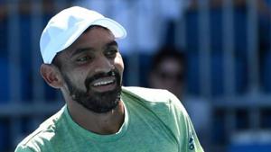Divij Sharan and Artem Sitak won the five-setter 6-7 4-6 6-3 7-6 6-4 in a Wimbledon match that lasted three hours and 22 minutes on court number 17.(Getty Images) Divij Sharan and Artem Sitak won the five-setter 6-7 4-6 6-3 7-6 6-4 in a Wimbledon match that lasted three hours and 22 minutes on court number 17.(Getty Images)