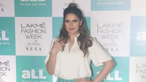 Actress Zareen Khan at the Lakme Fashion Week Plus Size Model Auditions.(IANS)