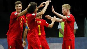 Belgium celebrate after winning against Brazil in their FIFA World Cup 2018 quarterfinal encounter. Follow highlights of Brazil vs Belgium, World Cup 2018 quarterfinal here.(REUTERS) Belgium celebrate after winning against Brazil in their FIFA World Cup 2018 quarterfinal encounter. Follow highlights of Brazil vs Belgium, World Cup 2018 quarterfinal here.(REUTERS)