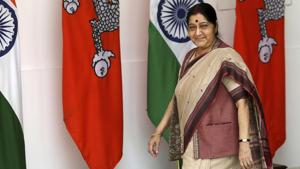 External affairs minister Sushma Swaraj offered condolences to the Sharath Koppu’ family and said she will follow up the incident with authorities.(AP) External affairs minister Sushma Swaraj offered condolences to the Sharath Koppu’ family and said she will follow up the incident with authorities.(AP)