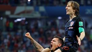 Croatia's Luka Modric and Dejan Lovren celebrate after defeating Russia at FIFA World Cup 2018.(REUTERS) Croatia's Luka Modric and Dejan Lovren celebrate after defeating Russia at FIFA World Cup 2018.(REUTERS)