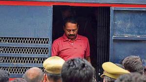 Gangster Munna Bajrangi alias Prem Prakash Singh being taken to a court in Lucknow on Monday. Hours later, he was shot dead inside the Baghpat prison where he had been shifted Sunday night.(HT Photo) Gangster Munna Bajrangi alias Prem Prakash Singh being taken to a court in Lucknow on Monday. Hours later, he was shot dead inside the Baghpat prison where he had been shifted Sunday night.(HT Photo)