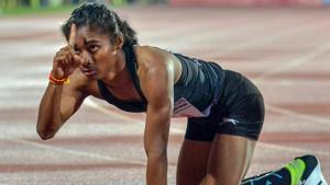 Hima Das having upstaged seasoned domestic rivals to win the event at last month’s Inter-State Athletics Championships in Guwahati, clocking 51.13 secs to qualify for the Jakarta Asian Games.(Twitter) Hima Das having upstaged seasoned domestic rivals to win the event at last month’s Inter-State Athletics Championships in Guwahati, clocking 51.13 secs to qualify for the Jakarta Asian Games.(Twitter)