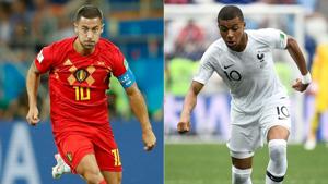 Belgium's Eden Hazard (L) and France's Kylian Mbappe (R) have been two most exciting forwards in the FIFA World Cup 2018.(AFP) Belgium's Eden Hazard (L) and France's Kylian Mbappe (R) have been two most exciting forwards in the FIFA World Cup 2018.(AFP)