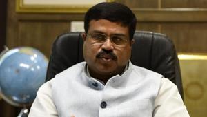 Dharmendra Pradhan Minister of Petroleum and Natural Gas of India talking with Hindustan Times reporter's during the special Interview at his residence in New Delhi, India on Friday, May 26, 2017. ( Photo by Sonu Mehta/ Hindustan Times)(Sonu Mehta/HT File Photo)