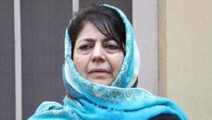 Peoples Democratic Party president Mehbooba Mufti during a party meeting in Jammu.(PTI Photo) Peoples Democratic Party president Mehbooba Mufti during a party meeting in Jammu.(PTI Photo)