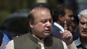 Pakistan’s comical chief justice has disqualified former PM Nawaz Sharif for not being ‘Sadiq’ (truthful) and ‘Amin’ (trustworthy) under Islamic law, has now jailed him and his daughter for corruption(AP Photo) Pakistan’s comical chief justice has disqualified former PM Nawaz Sharif for not being ‘Sadiq’ (truthful) and ‘Amin’ (trustworthy) under Islamic law, has now jailed him and his daughter for corruption(AP Photo)