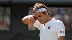 Roger Federer was knocked out of this year’s Wimbledon by South Africa’s Kevin Anderson in the quarter-finals on Wednesday.(REUTERS)