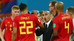 Belgium coach Roberto Martinez gives instructions to his team during their FIFA World Cup 2018 match against France.(REUTERS) Belgium coach Roberto Martinez gives instructions to his team during their FIFA World Cup 2018 match against France.(REUTERS)