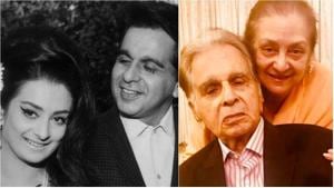 Saira Banu and Dilip Kumar are just as much in love and just as cute as they were in their younger days.(Twitter) Saira Banu and Dilip Kumar are just as much in love and just as cute as they were in their younger days.(Twitter)