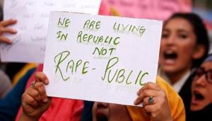 Students shout slogans during a protest against the rape and murder of an eight-year-old girl in Kathua near Jammu.(REUTERS) Students shout slogans during a protest against the rape and murder of an eight-year-old girl in Kathua near Jammu.(REUTERS)