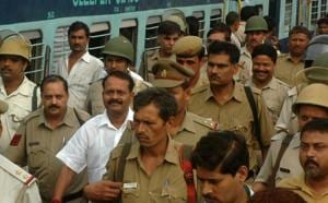 Bajrangi was shot dead by another west UP gangster Sunil Rathi, a murder convict lodged in Baghpat jail.(HT) Bajrangi was shot dead by another west UP gangster Sunil Rathi, a murder convict lodged in Baghpat jail.(HT)