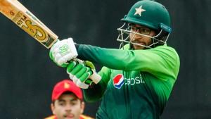 Pakistan batsman Imam Ul Haq in action during the first ODI encounter against Zimbabwe in Bulawayo on Friday.(AFP) Pakistan batsman Imam Ul Haq in action during the first ODI encounter against Zimbabwe in Bulawayo on Friday.(AFP)