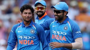 Kuldeep Yadav took six wickets as India beat England by eight wickets in Nottingham on Thursday. Get full cricket score of the first India vs England ODI in Nottingham here.(REUTERS) Kuldeep Yadav took six wickets as India beat England by eight wickets in Nottingham on Thursday. Get full cricket score of the first India vs England ODI in Nottingham here.(REUTERS)
