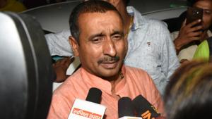 Kuldeep Singh Sengar is a four-time MLA from Bangarmau, a semi-urban area nearly 70 km from Lucknow, and enjoys immense clout in the area.(Subhankar Chakraborty/HT PHOTO) Kuldeep Singh Sengar is a four-time MLA from Bangarmau, a semi-urban area nearly 70 km from Lucknow, and enjoys immense clout in the area.(Subhankar Chakraborty/HT PHOTO)