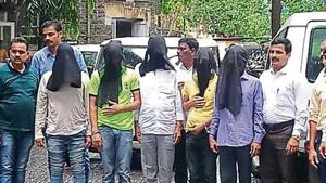 The anti-extortion cell arrested five members of the Guru Satam gang on Friday.(HT Photo) The anti-extortion cell arrested five members of the Guru Satam gang on Friday.(HT Photo)