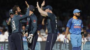 England thrashed India by 86 runs at Lord’s to level the three-match ODI series 1-1. Get highlights of India vs England, 2nd ODI at Lord’s here(AP) England thrashed India by 86 runs at Lord’s to level the three-match ODI series 1-1. Get highlights of India vs England, 2nd ODI at Lord’s here(AP)