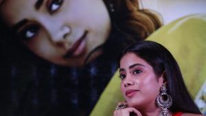 Bollywood actor Janhvi Kapoor sits during promotions for her upcoming movie Dhadak in Ahmadabad, India.(AP) Bollywood actor Janhvi Kapoor sits during promotions for her upcoming movie Dhadak in Ahmadabad, India.(AP)