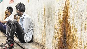 In spite of being a government-run one, almost all the walls of Sassoon General Hospital are covered in stains.(SANKET WANKHADE/HT PHOTO) In spite of being a government-run one, almost all the walls of Sassoon General Hospital are covered in stains.(SANKET WANKHADE/HT PHOTO)