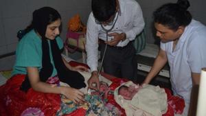 The mother and the newborns have been shifted to Rukminibai hospital in Kalyan.(Rishikesh Choudhary) The mother and the newborns have been shifted to Rukminibai hospital in Kalyan.(Rishikesh Choudhary)