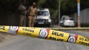 A Delhi police barricade at the site of an encounter near Chhatarpur area of south Delhi (Representational photo)(Burhaan Kinu/ HT File Photo) A Delhi police barricade at the site of an encounter near Chhatarpur area of south Delhi (Representational photo)(Burhaan Kinu/ HT File Photo)