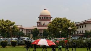 Camera tripods are set up on the premises of Supreme Court building in New Delhi.(AFP File Photo) Camera tripods are set up on the premises of Supreme Court building in New Delhi.(AFP File Photo)