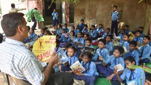 The Haryana Education Department has launched ‘I am not afraid of English’ initiative to promote English language right from Class 1 in the state’s primary schools.(IANS) The Haryana Education Department has launched ‘I am not afraid of English’ initiative to promote English language right from Class 1 in the state’s primary schools.(IANS)