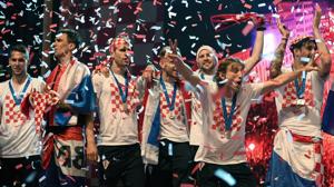 Croatian national football team players attend a welcoming ceremony from the FIFA World Cup 2018 at the Bana Jelacica Square in Zagreb on July 16.(AFP) Croatian national football team players attend a welcoming ceremony from the FIFA World Cup 2018 at the Bana Jelacica Square in Zagreb on July 16.(AFP)
