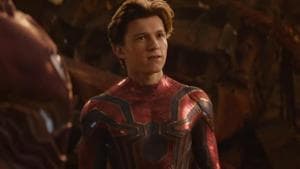 Tom Holland in a still from Avengers: Infinity War. Tom Holland in a still from Avengers: Infinity War.