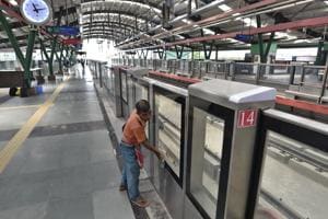 A view of metro station on the Pink Line in New Delhi.(HT File Photo/Representative image) A view of metro station on the Pink Line in New Delhi.(HT File Photo/Representative image)