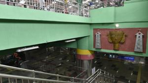A view of newly constructed Moti Bagh metro station on Pink Line of Delhi Metro in New Delhi on Wednesday, July 18, 2018.(Sanchit Khanna/HT PHOTO) A view of newly constructed Moti Bagh metro station on Pink Line of Delhi Metro in New Delhi on Wednesday, July 18, 2018.(Sanchit Khanna/HT PHOTO)