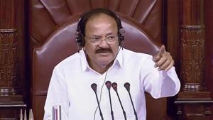 Vice president M Venkaiah Naidu speaks in the Rajya Sabha during the ongoing Monsoon Session of Parliament, in New Delhi on July 20.(PTI Photo) Vice president M Venkaiah Naidu speaks in the Rajya Sabha during the ongoing Monsoon Session of Parliament, in New Delhi on July 20.(PTI Photo)