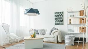 White and clean walls, simple textures, and blending decor makes minimalist design spaces large and inviting.(Shutterstock) White and clean walls, simple textures, and blending decor makes minimalist design spaces large and inviting.(Shutterstock)