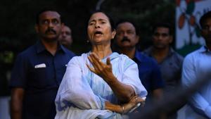 The Bengal chief minister accused the NDA government of spreading hatred in the country to meet political ends.(Arun Sharma/HT Photo) The Bengal chief minister accused the NDA government of spreading hatred in the country to meet political ends.(Arun Sharma/HT Photo)
