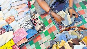 Recyclable sanitary napkins being made at a processing unit at Goonj, New Delhi.(File photo) Recyclable sanitary napkins being made at a processing unit at Goonj, New Delhi.(File photo)
