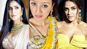 Katrina Kaif, Sakshi Dhoni, Neha Dhupia and other fashion-forward celebrities dressed to impress at Poorna Patel’s wedding. See their lehengas and sarees below. (Instagram) Katrina Kaif, Sakshi Dhoni, Neha Dhupia and other fashion-forward celebrities dressed to impress at Poorna Patel’s wedding. See their lehengas and sarees below. (Instagram)